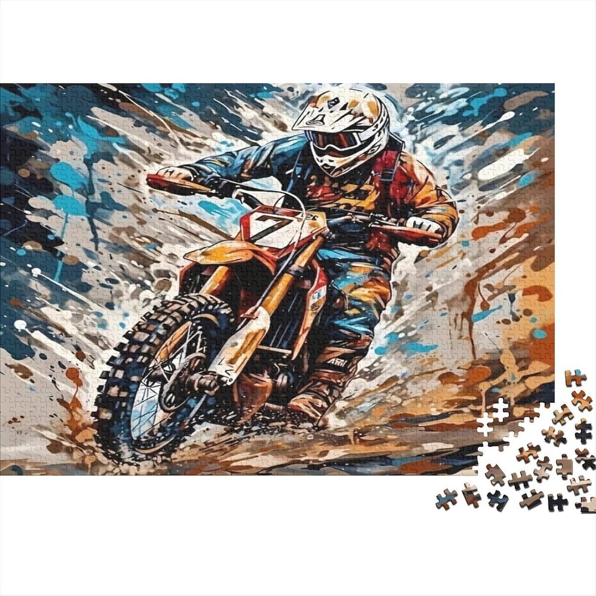Terreinpuzzel 1000 stukjes - Legpuzzel volwassenen - Ontspanning en uitdaging - Hoogwaardig karton - 52 x 38 cm - Stijl 2