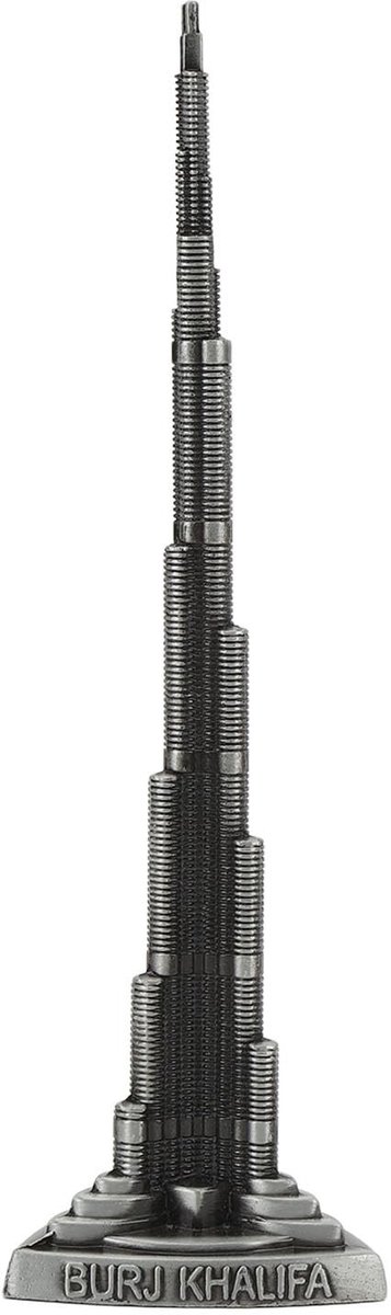 Dailygoods- Gebouwmodel Burj Khalifa - 22 cm/8,66 inch - Legering - Ornament - Architectuur - Duurzaam ontwerp - Architectuurmodel