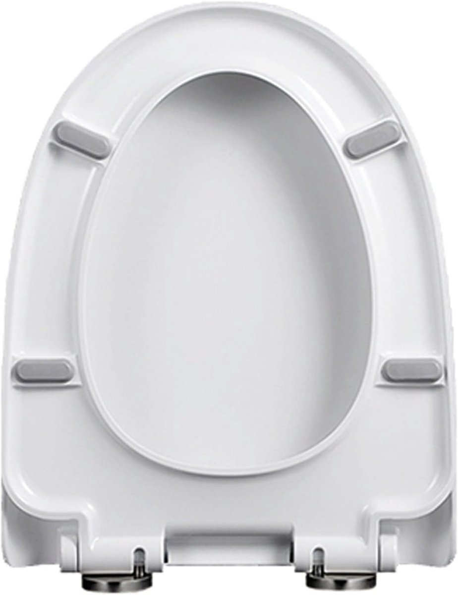 Toiletbril - Zachte sluiting - Badkamer vernieuwen - Snelle bevestiging - Vierkant model - Wit
