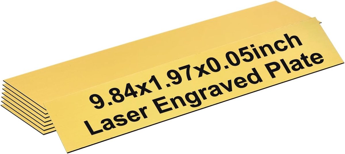 Blanco Naamborden - Gegraveerde Plaques - Kantoor Organisatie - Tweekleurig ABS Materiaal - 25 cm Breed - Goud Zwart