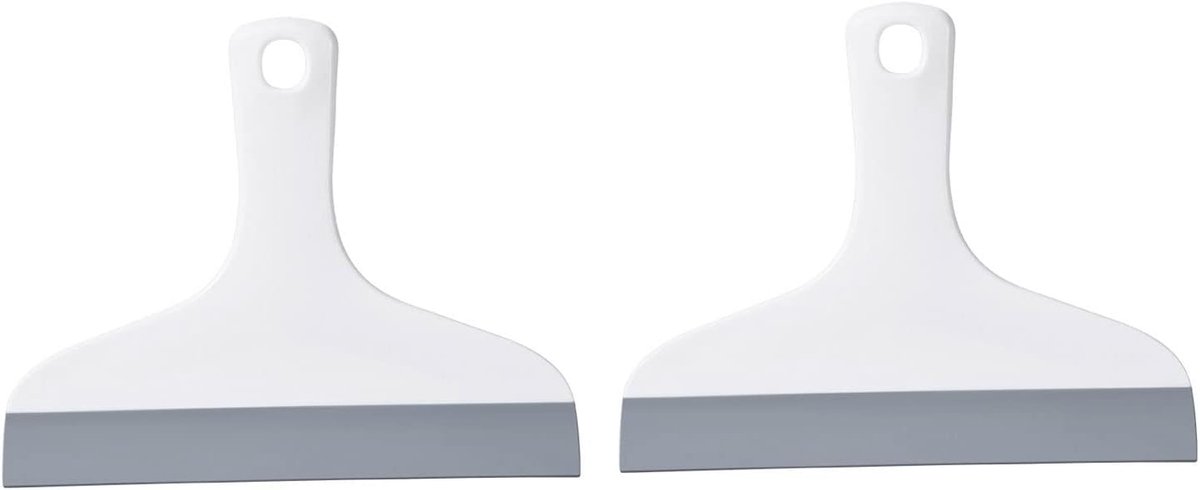 Douchewisser Set - Glasreiniger Wisser - Streeploos Schoonmaken - Flexibel Rubber - 2 Stuks - Grijs