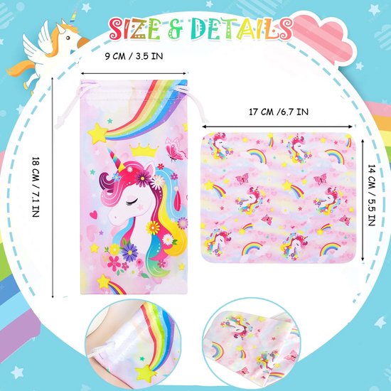 Dailygoods- Zonnebril voor Meisjes - Eenhoorn Design - UV-Bescherming - Lichtgewicht - Zonnebril met Etui - Perfect Cadeau - Kinderen Zonnebril van Dailygoods — afbeelding 5