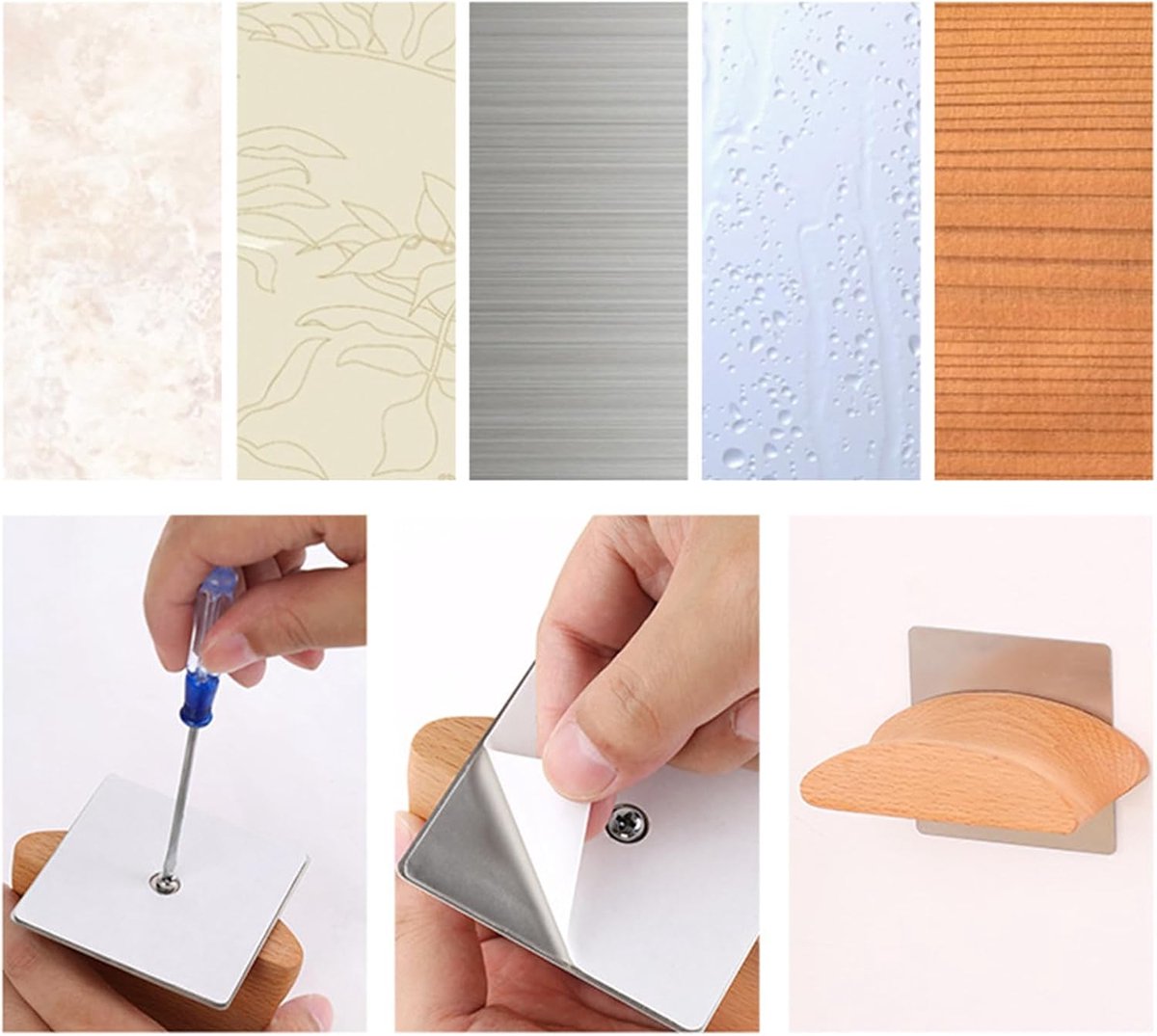 Hoofdtelefoonhanger - Ondersteuning Oortjes - Bureau Organisatie - Zelfklevend Hout - 10 cm breed - Standaard — cadeau in Gadgets - foto 6