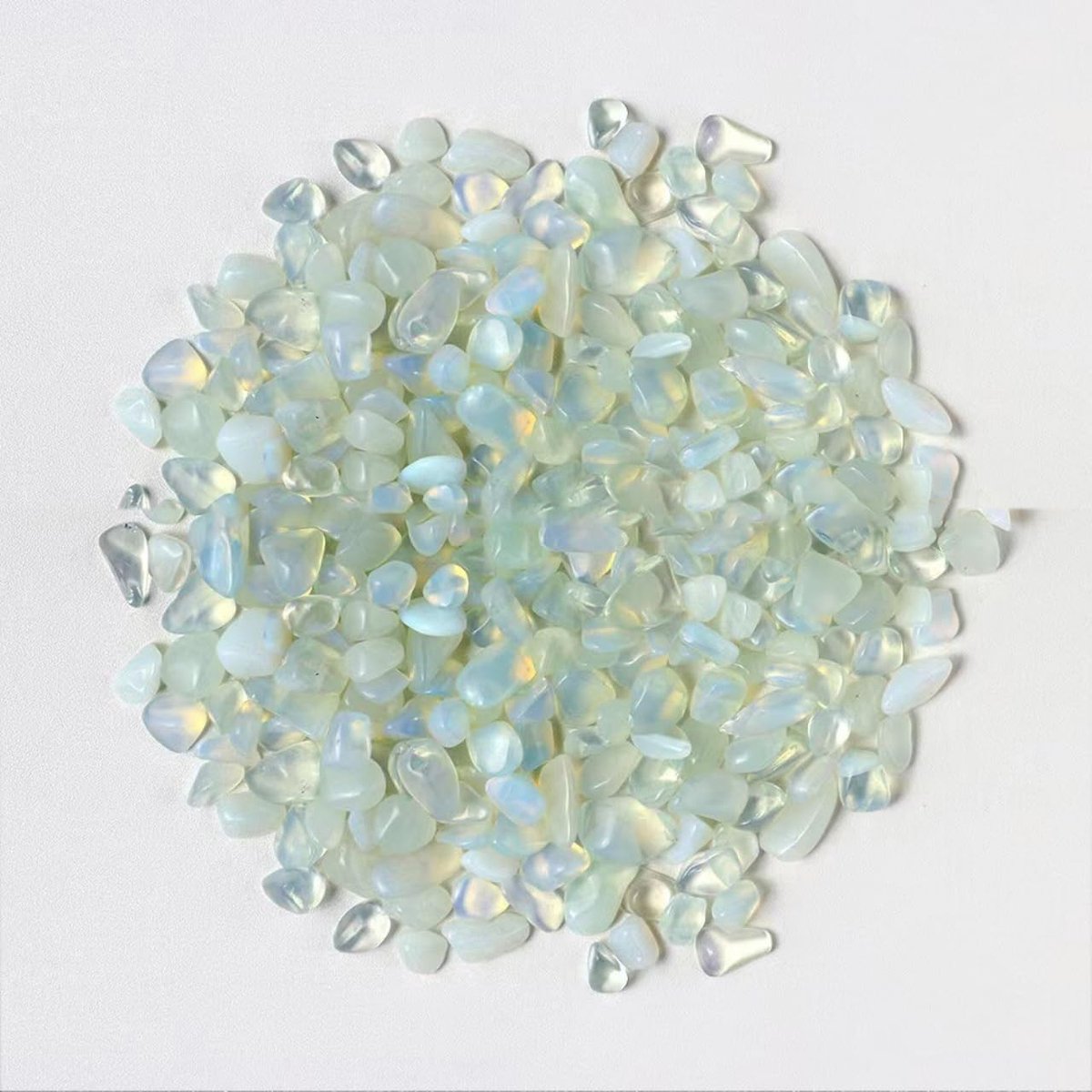 Dailygoods- Sierstenen 3-5 mm - Kleine Halfedelstenen - Decoratiegranulaat - Voor Handwerk/Aquarium - 100 g - Wit Kristal - Decoratiestenen