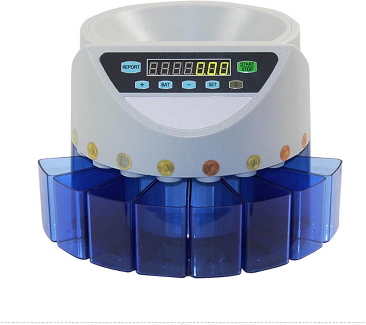 Automatische Muntteller - Sorteermachine Muntgeld - Nauwkeurig Tellen - Digitaal Display - 345X300X265MM - Zwart