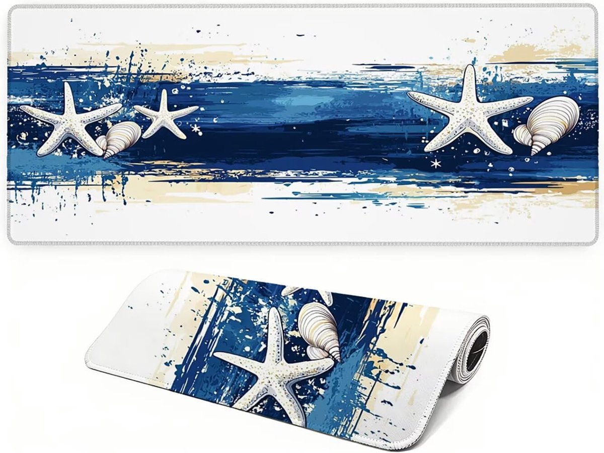Bureauonderlegger - XXL Muismat - Werk en Gaming - Antislip Rubber - 120x60cm - Blauw