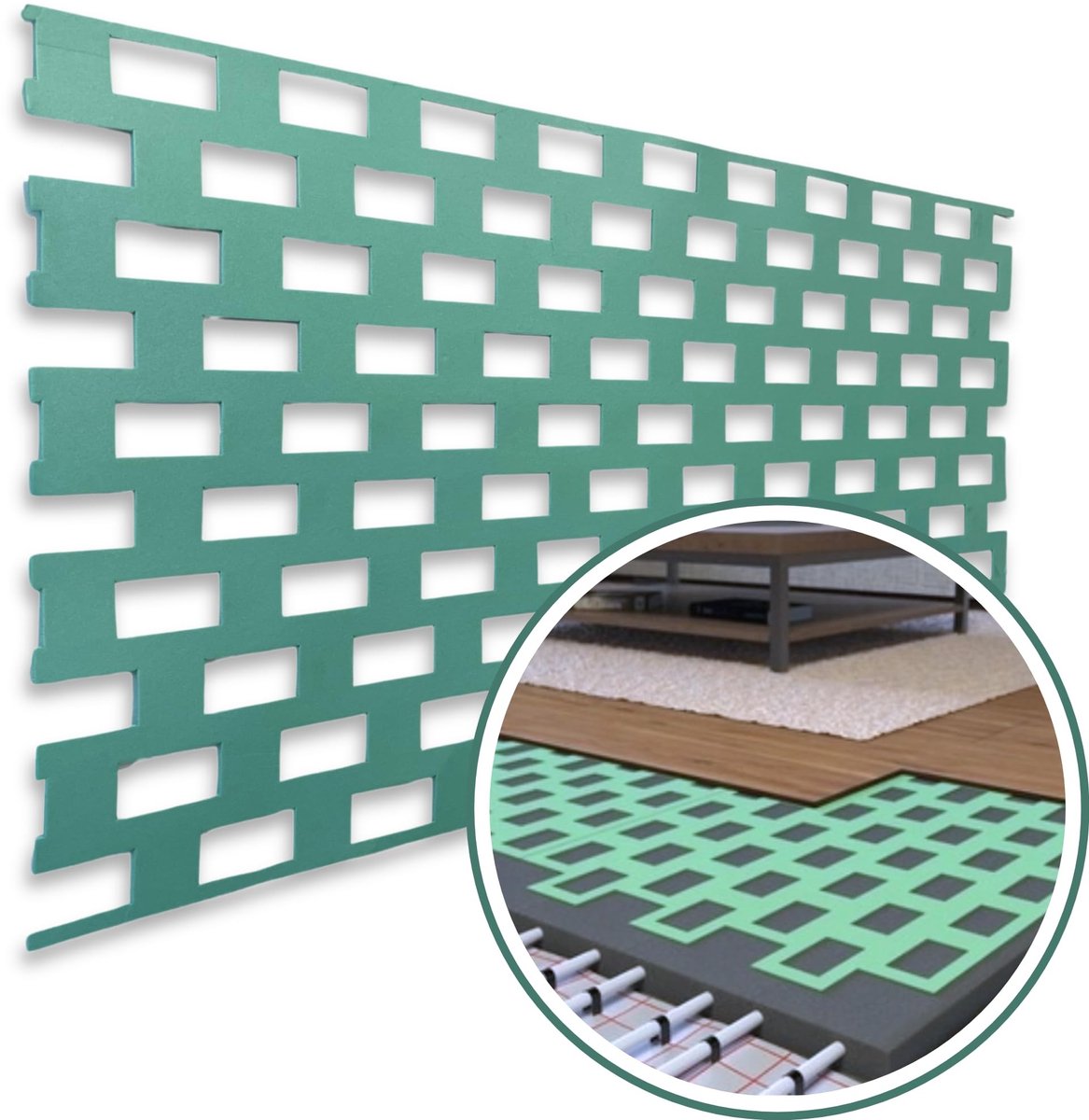 Dailygoods - 2,5 mm Isolerende Onderlegger voor Vloerverwarming - Geluidsisolatie en Warme Isolatie