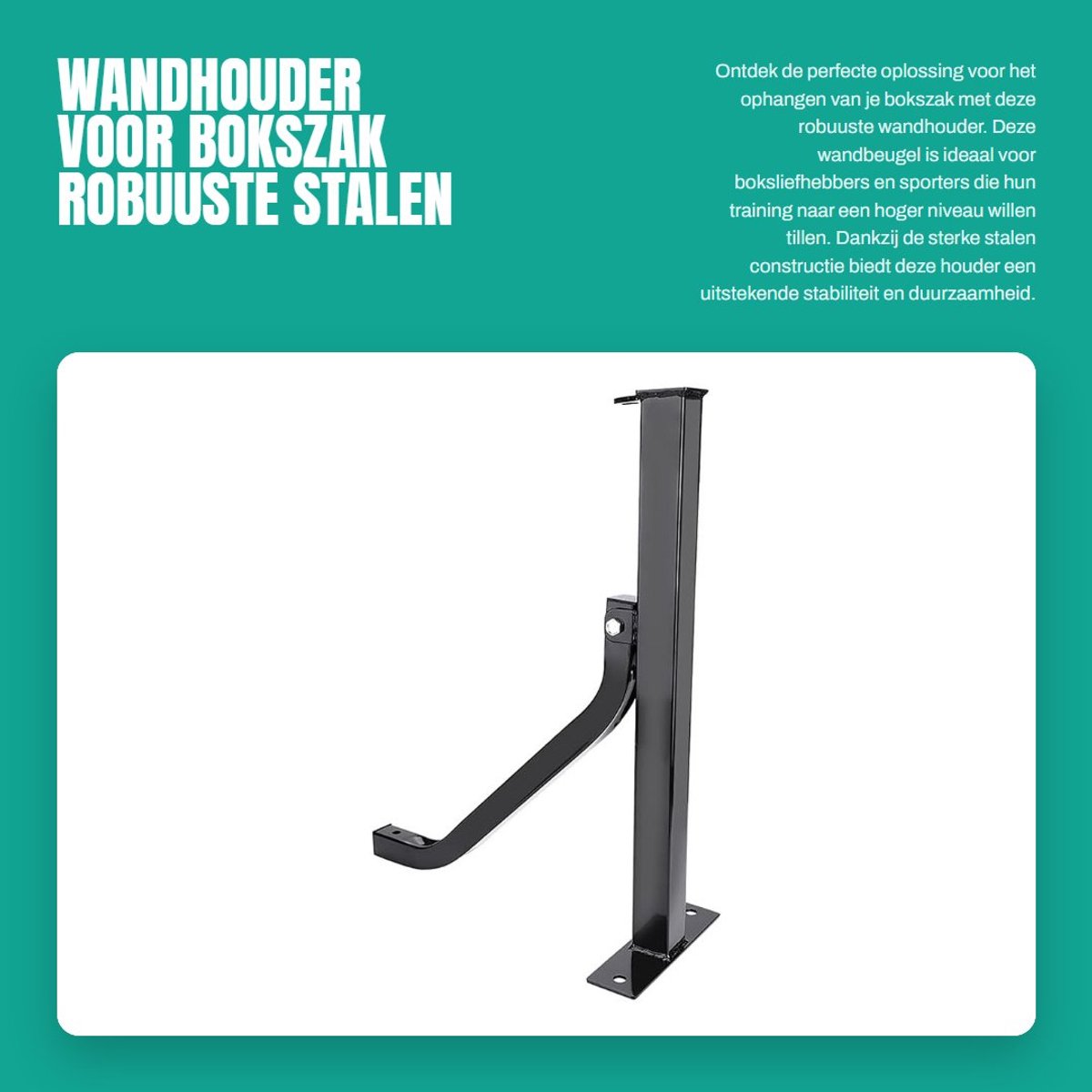 Dailygoods- Wandhouder Robuuste Stalen Constructie - Beugel voor Bokszak - Draagkracht 100 kg - Eenvoudig te Monteren - Duurzaam - Stabiel - Bokszakhouder