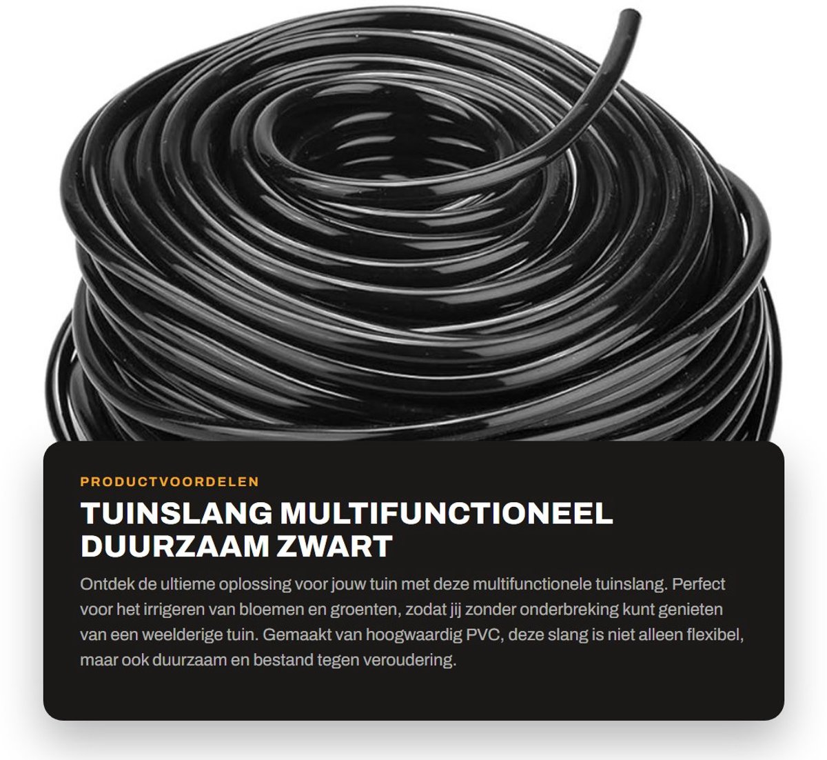 Dailygoods- Irrigatietube 50 meter - PVC Plastic - Flexibel - Duurzaam - Waterdrukbestendig - Geschikt voor tuin en landbouw - Tuinslang