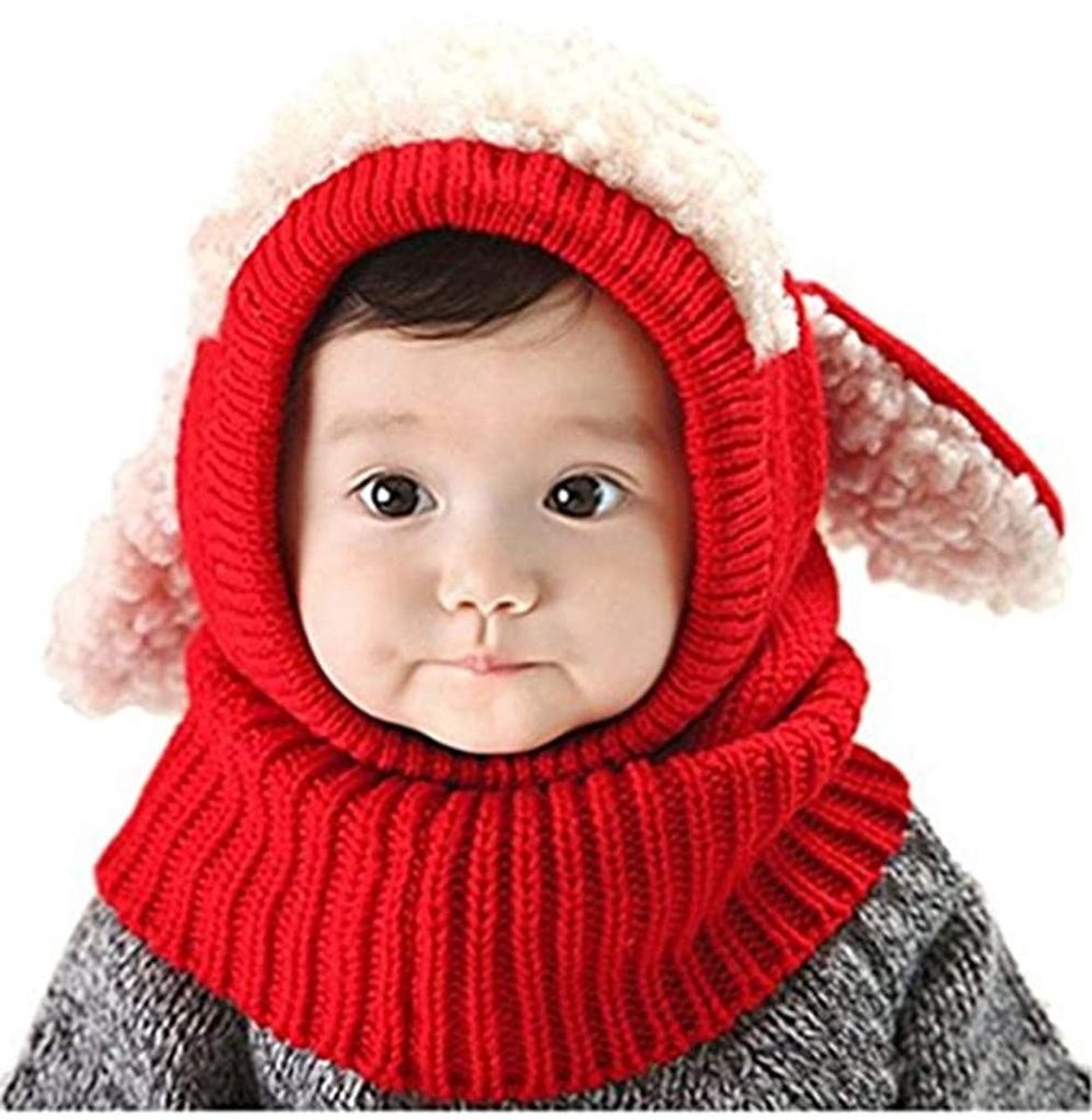Dailygoods- Gebreide Hoed - Winter Hoed/Sjaal Set - Baby Hoedje - Ademend/Elastisch - Lichtgewicht - Geschikt voor 6 maanden+ - Babyhoed