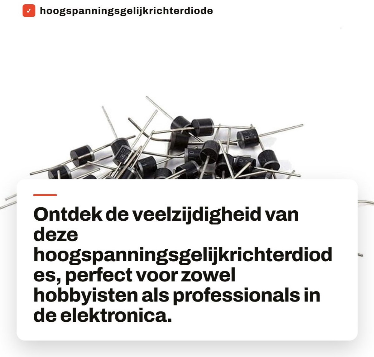 Dailygoods - hoogspanningsgelijkrichterdiode - diode-assortiment - milieuvriendelijk - 50 stuks - elektronische siliciumdiodes - voor hobbyisten - axi...