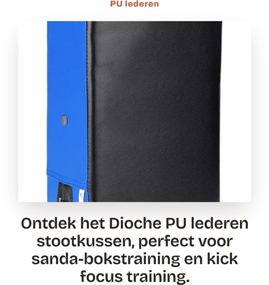 Dailygoods- Stootkussen - PU-lederen bokstraining - Beendoel - Kick focus - Verstelbare compressieriem - Handgemaakt met sterke nylon draad - Kick Pad