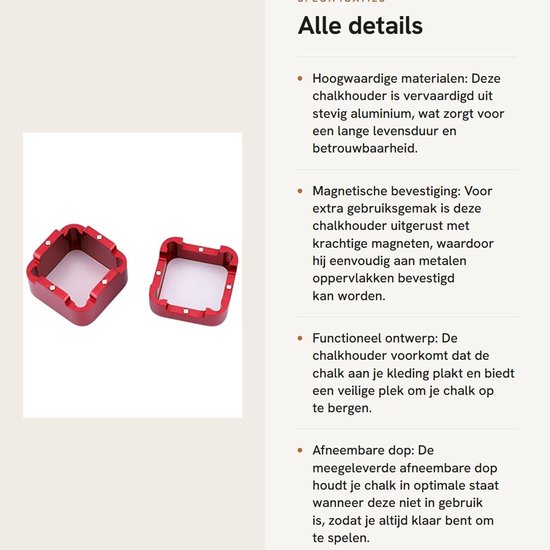 Dailygoods- Biljartkrijt Houder - Duurzaam Aluminium - Met Magneten - Afneembare Deksel - Handig voor Biljartliefhebbers - Voorkomt Vlekken - Krijthouder van Dailygoods — afbeelding 5