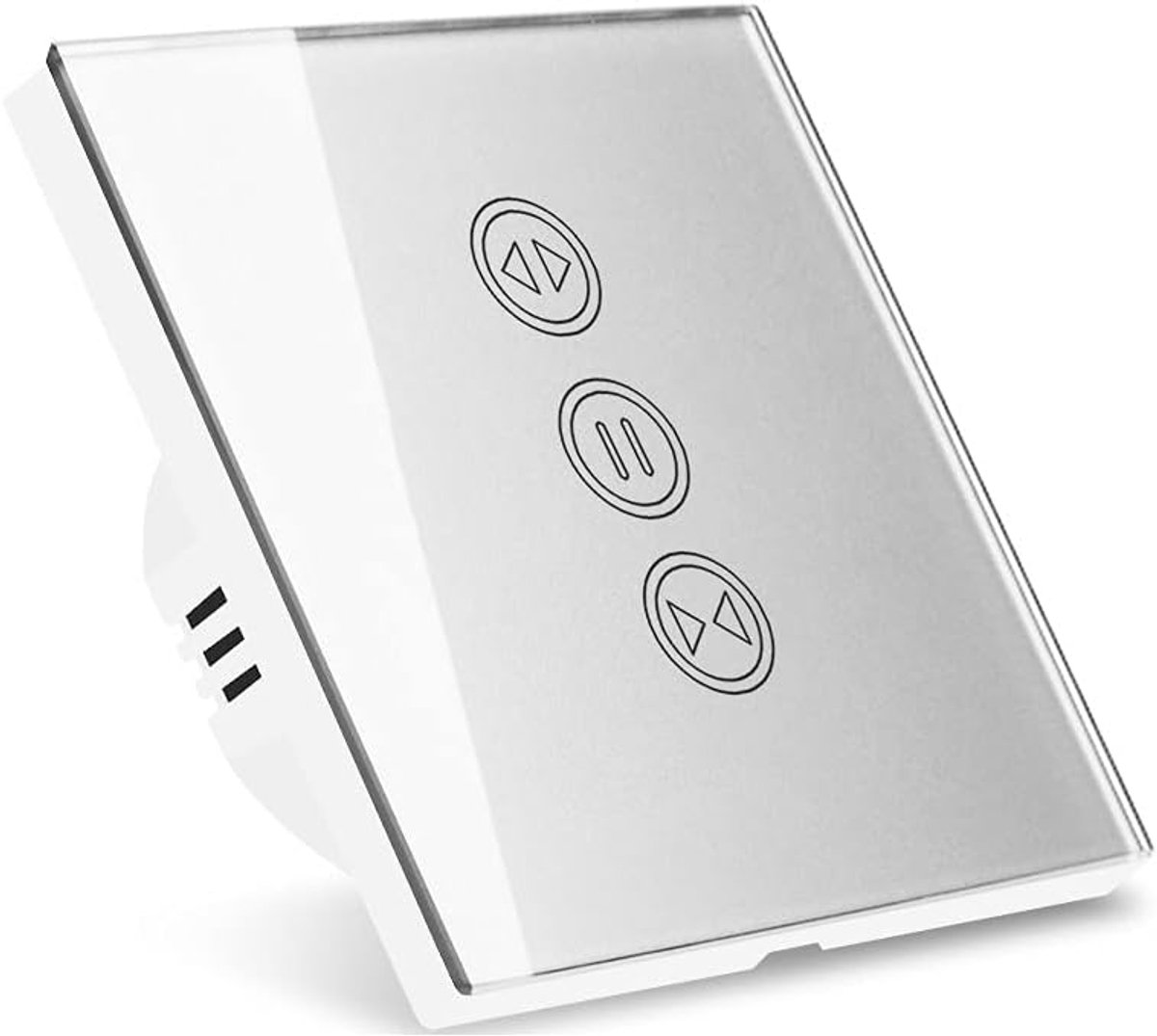 Gordijn Schakelaar Module - Slimme Jaloezie Bediening - Automatisch Ramen Openen - App en Stem Bediening - 3 stuks - Zilver