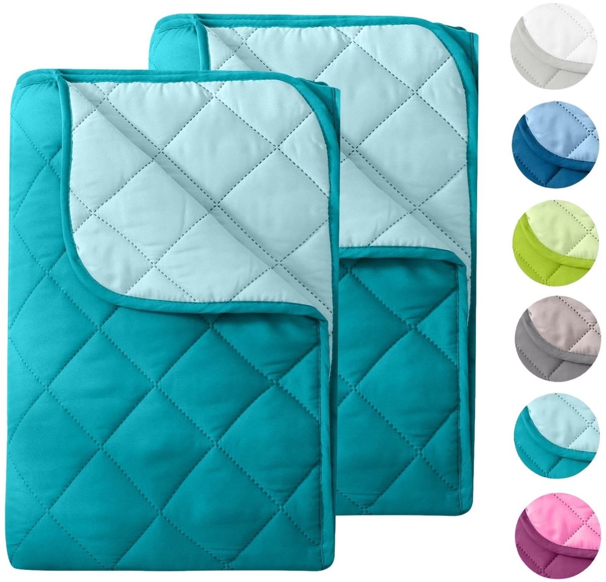Dailygoods - Omkeerbaar zomerdekbed van microvezel, 155 x 220 cm, wasbaar op 95 °C