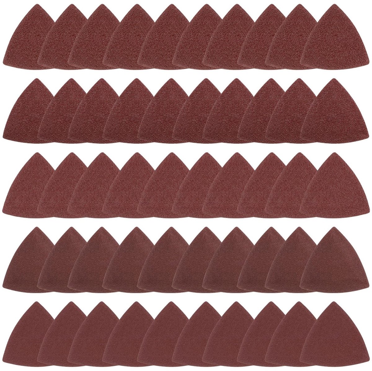 Dailygoods- Schuurpapier Set 50 Stuks - Schuurpapier Driehoek 40-180 - Schuurpapier 125mm - Aluminiumoxide - Voor Hout/Metaal - Geschikt voor Polijsten - Schuurvellen
