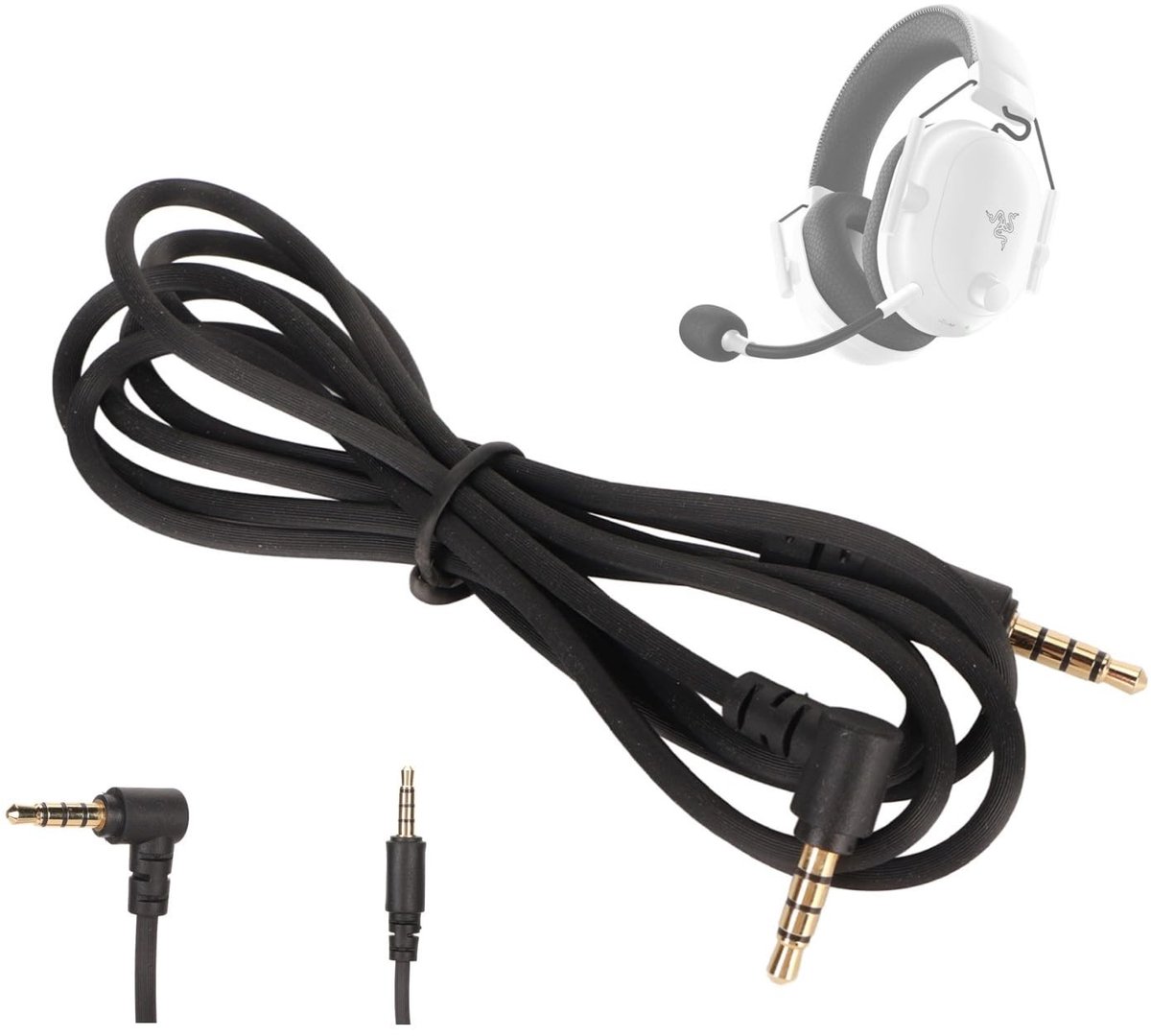 Dailygoods - Vervangende Geluidskabel - 3,5 mm hoofdtelefoonkabel - 4,9FT - Geschikt voor gaming headsets - Optimale geluidskwaliteit - Breed compatibel