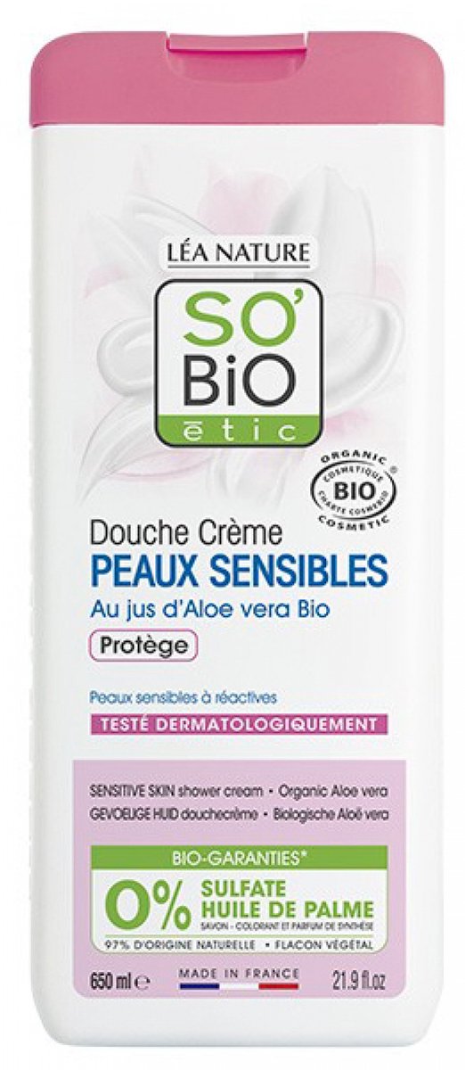 Léa Nature SO BIO étic Biologische Douchecrème met Aloë Vera Voor de Gevoelige Huid 650 ml