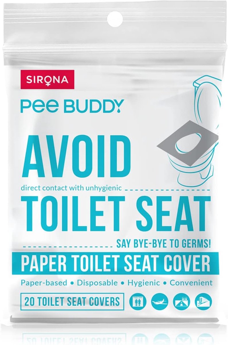Wegwerp Toiletbrilhoezen - Toilet Covers - Hygiënisch Beschermen - Spoelbaar en Biologisch Afbreekbaar - 20 Stuks - Wit
