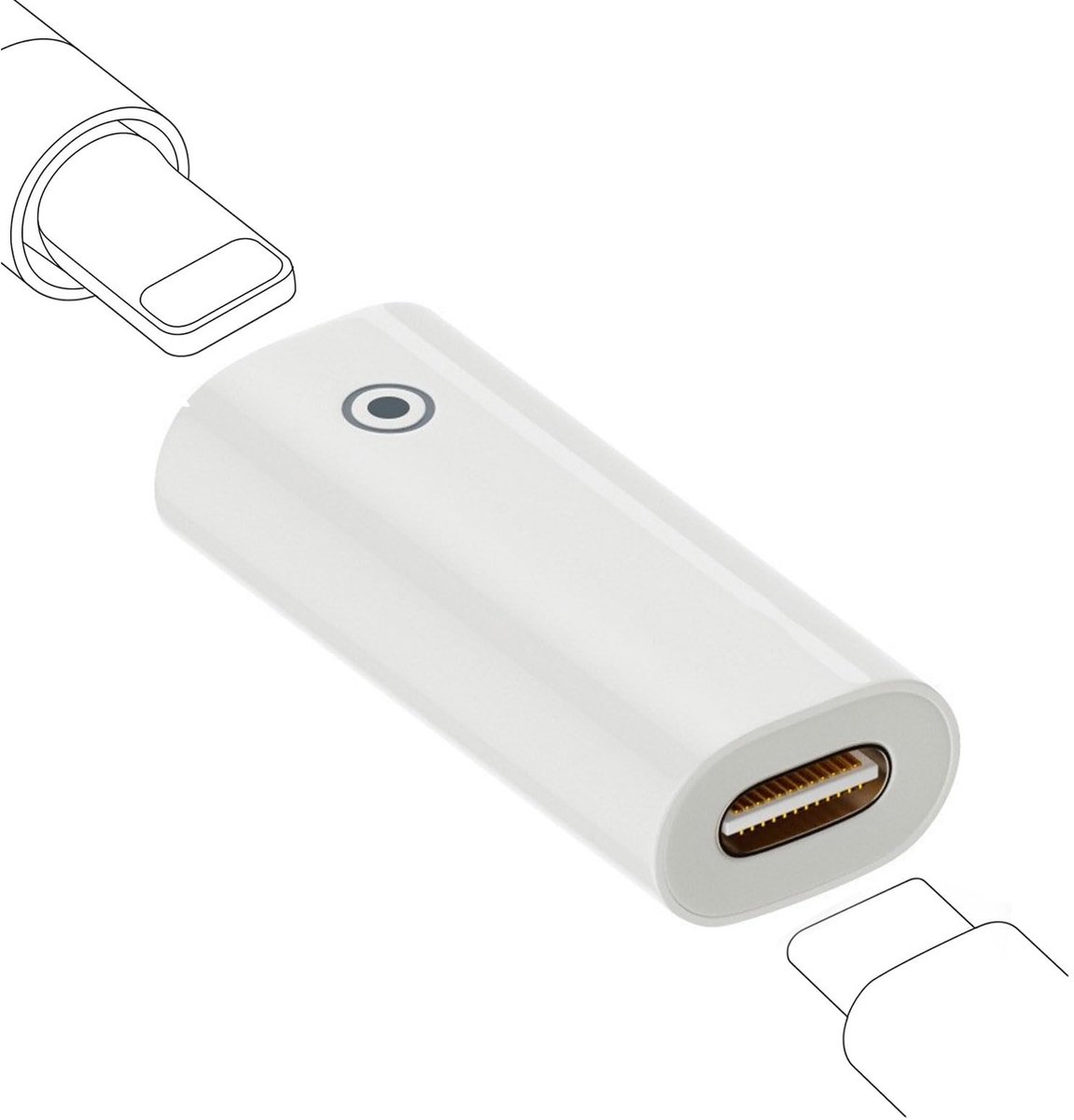 Dailygoods - USB-C Adapter voor Apple Pencil 1e Generatie