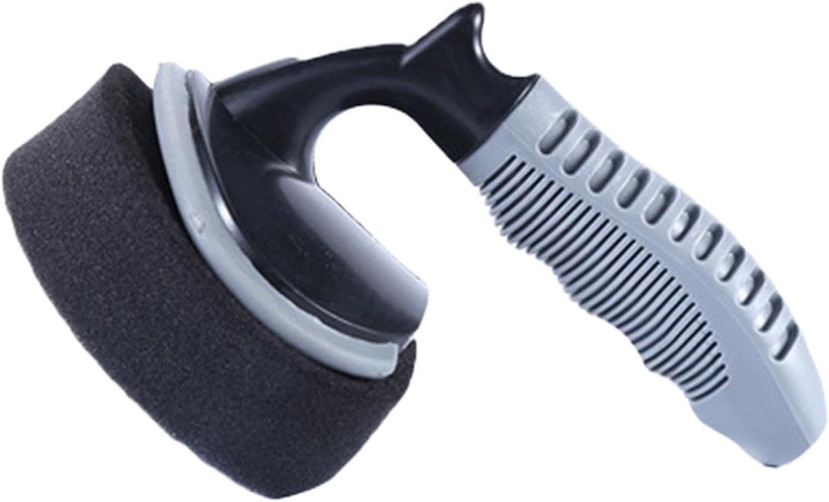 Applicator Borstel - Wielglans Spons - Voertuig Onderhoud - Afneembare Spons - 14 x 14.5 x 4 cm - Zwart