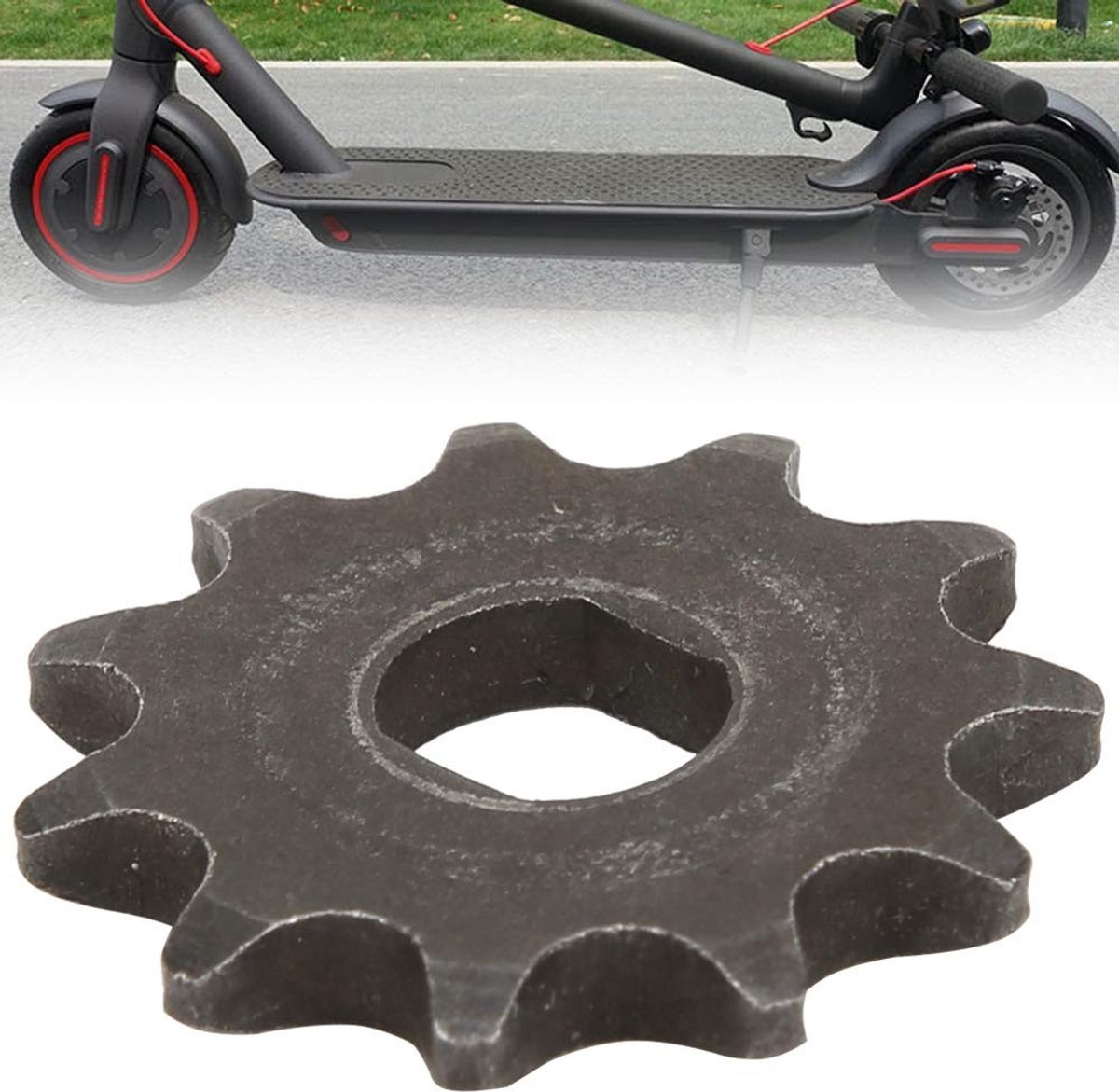 Dailygoods - 11 Tanden Speed Cut Motor Tandwiel - Elektrische Scooter Accessoire - Duurzaam en Betrouwbaar - Voor T8F Ketting - Ideaal voor Crankstel...