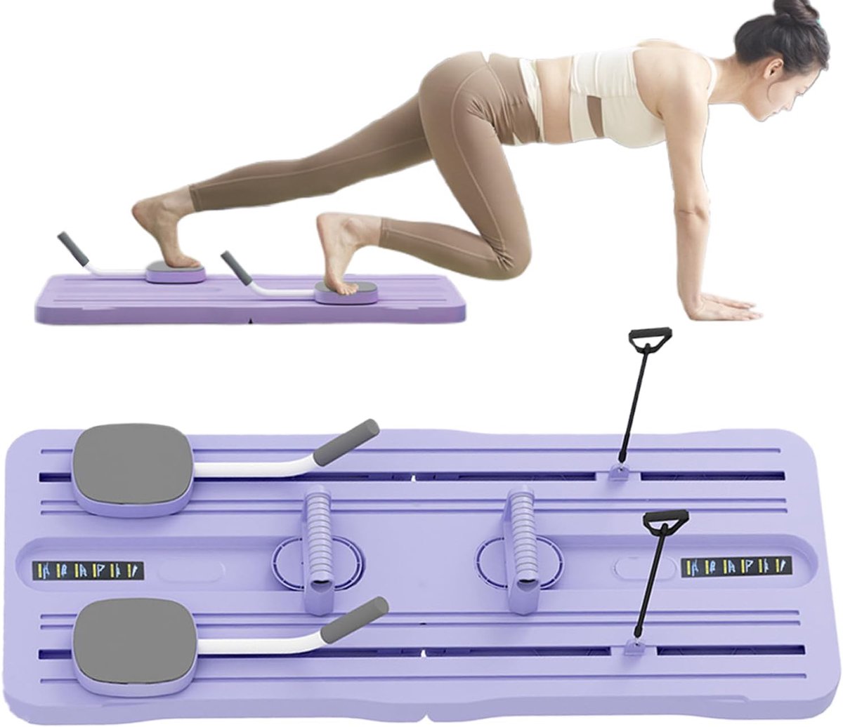 Pilates Bord - Buikspiertrainer Core - Hele Lichaam Training - Vervormingsbestendig Ontwerp - 105x40cm - Paars