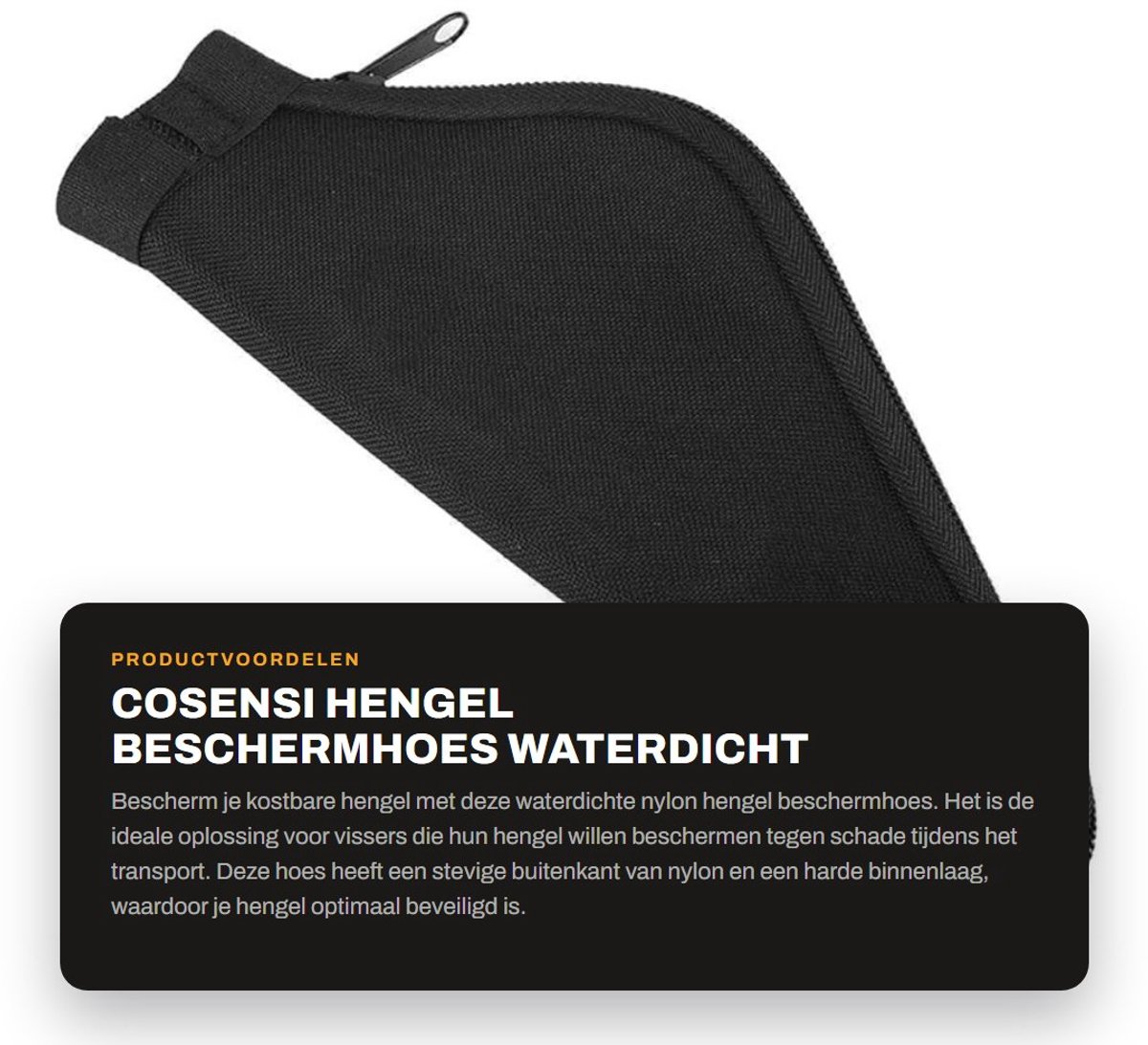 Dailygoods- Hengelbeschermhoes Waterdicht - Foudraal voor Hengels - Lichtgewicht - 3 Stuks - Nylon - Harde Binnenlaag - Hengeltas