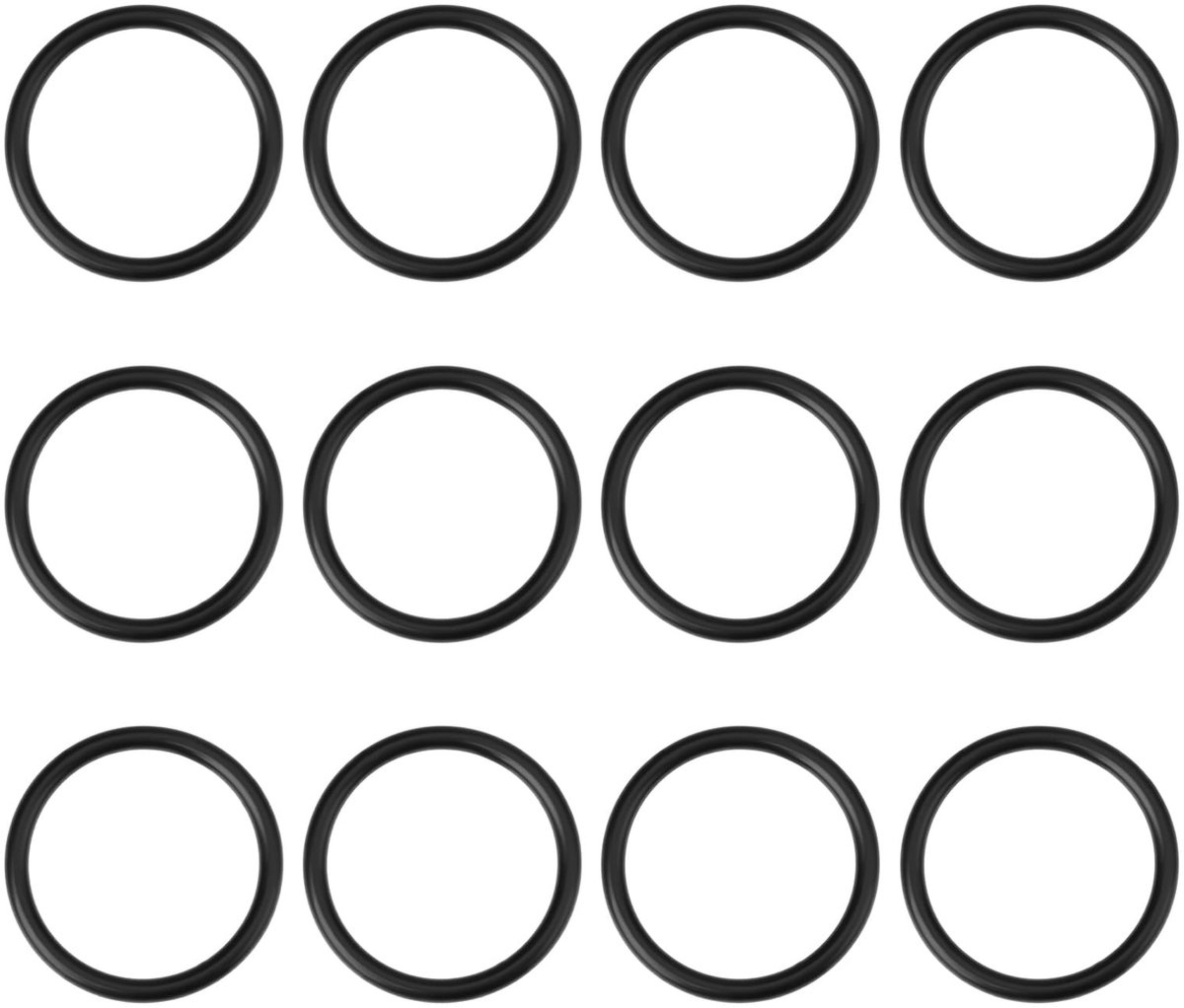 Dailygoods- Inbouwklep Vervangende O-ringen 12 Stuks - Buitendiameter 35mm - Binnendiameter 29mm - Dikte 3,1mm - Hoogwaardig Rubber - Compatibel met Sloan/Royal/Regal - O-ring