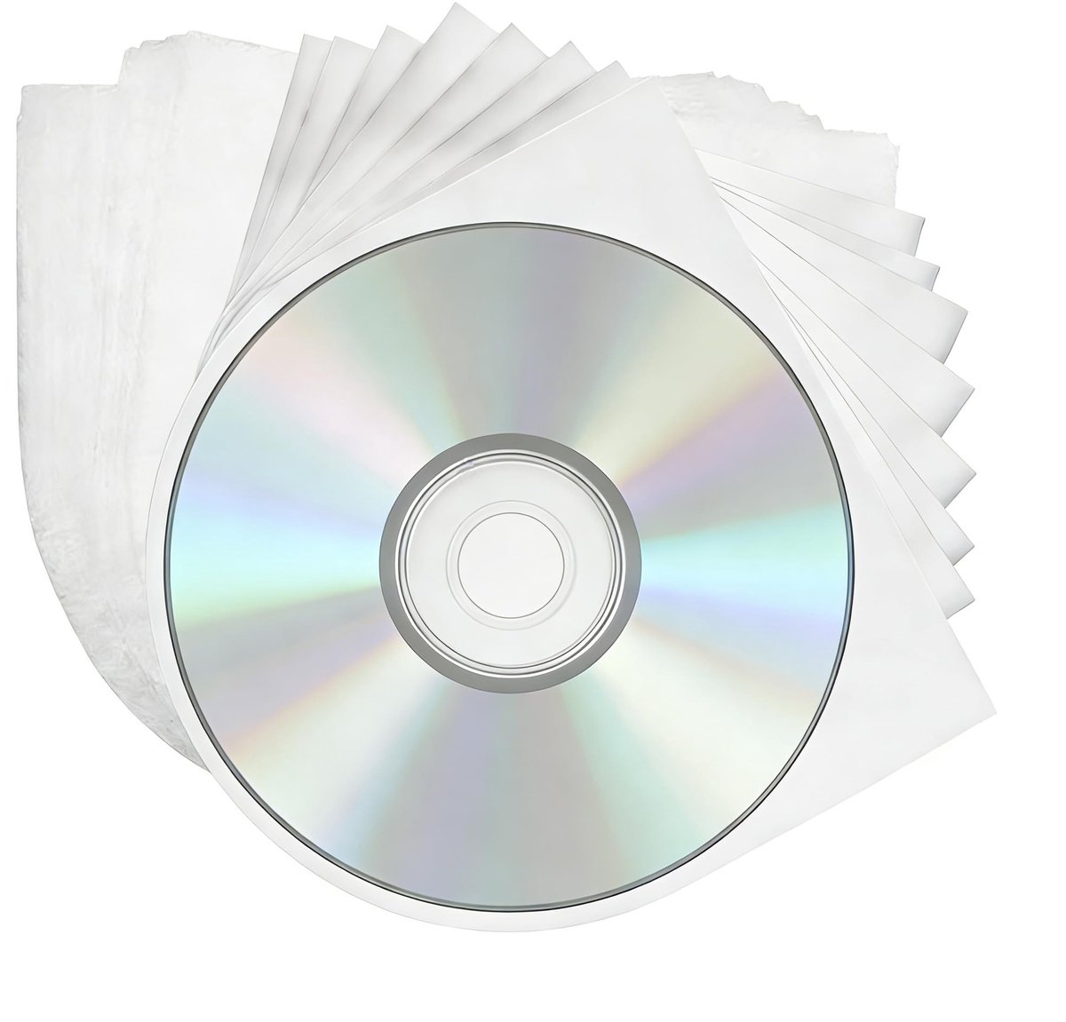 Dailygoods - 100 Stuks CD-Hoesjes - Transparante Plastic Beschermhoezen voor CD/DVD