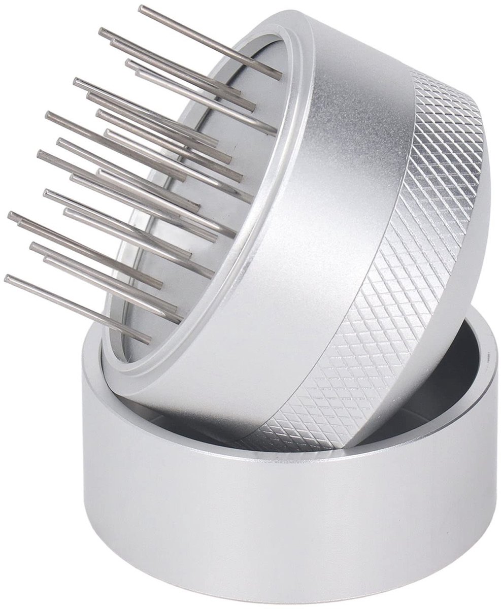 Dailygoods- Koffienaaldverdeler Effectieve Dispersie - Professionele Koffie Distributeur - Roestvrij Staal - Consistente Druk - Handkoffieroerder - Ideaal voor Aanstampen - Koffieverdeler