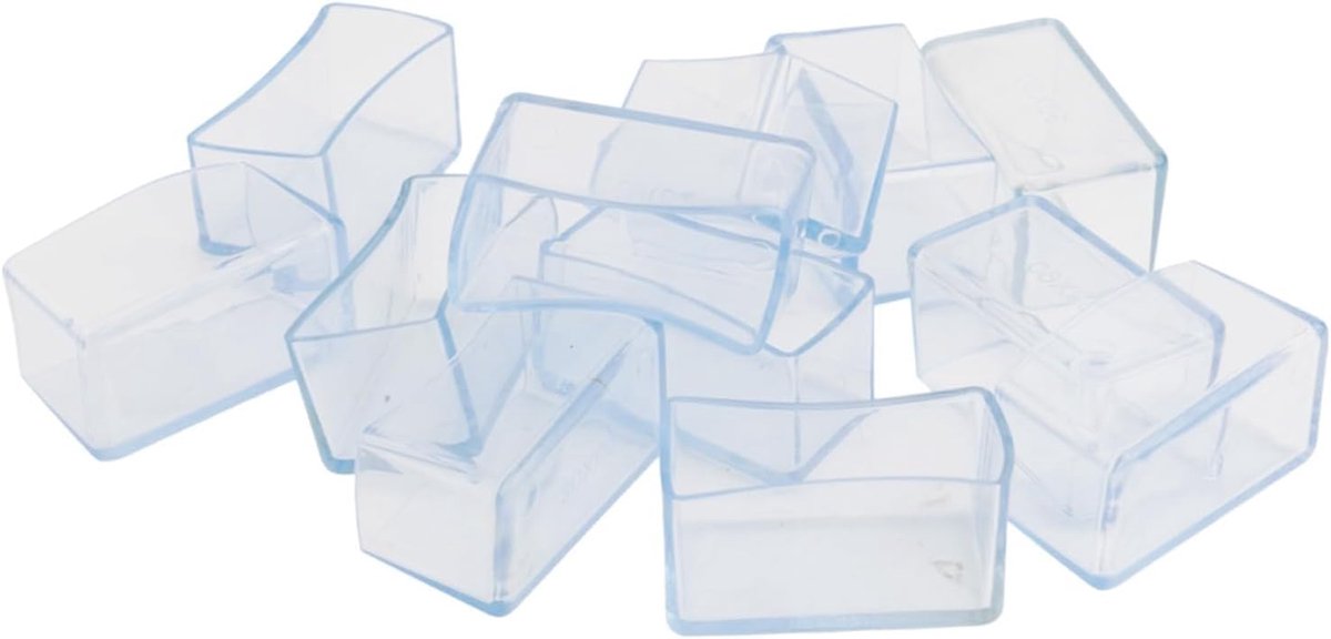 Stoelpoothoezen - Meubelbeschermers - Vloer Beschermen - Geluidsdempend Antislip - 30 x 60 mm - Helder