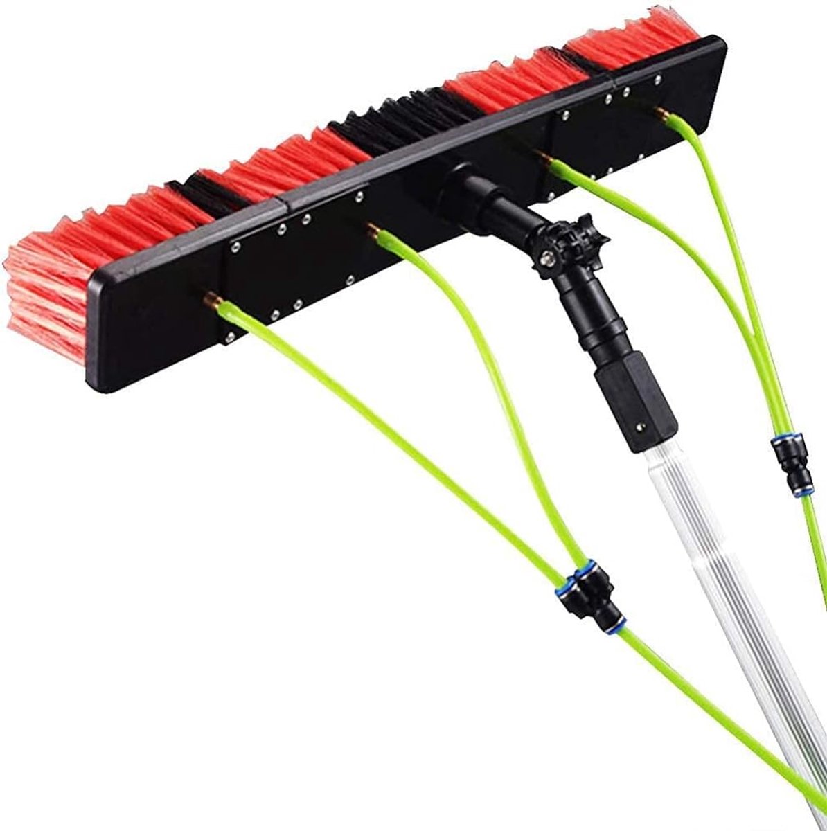 Vensterwisser Uitschuifbaar - Raamwisser Stok - Hoge Ramen Wassen - Watertoevoer Functie - 5 Meter Stang - Aluminium