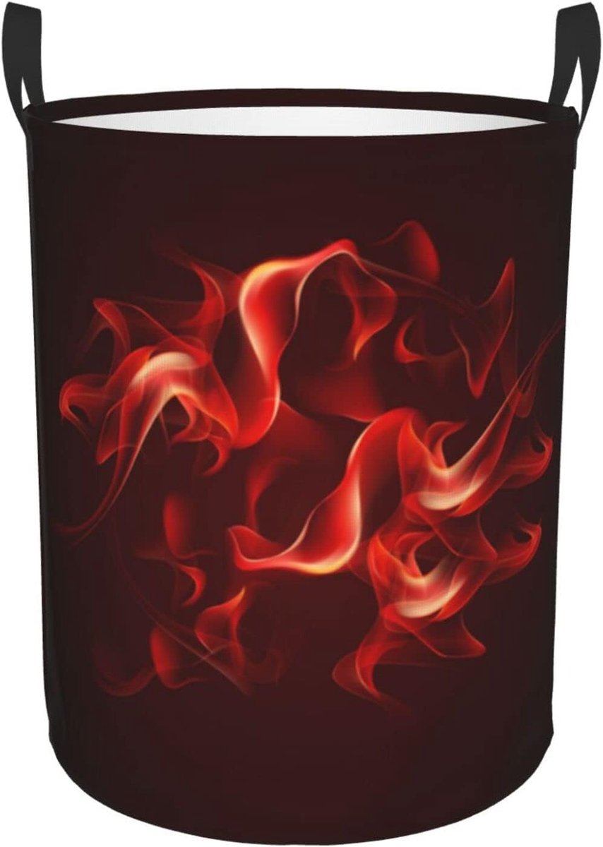Wasmand Opvouwbare mand Kleding opbergen Waterdicht Oxford doek Grote capaciteit Zwart met print