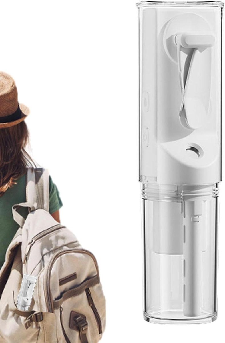 Handige Mist Ventilator - Draagbare Koeler - Buiten Verkoelen - Verstelbare Snelheden - Compact Formaat - Wit