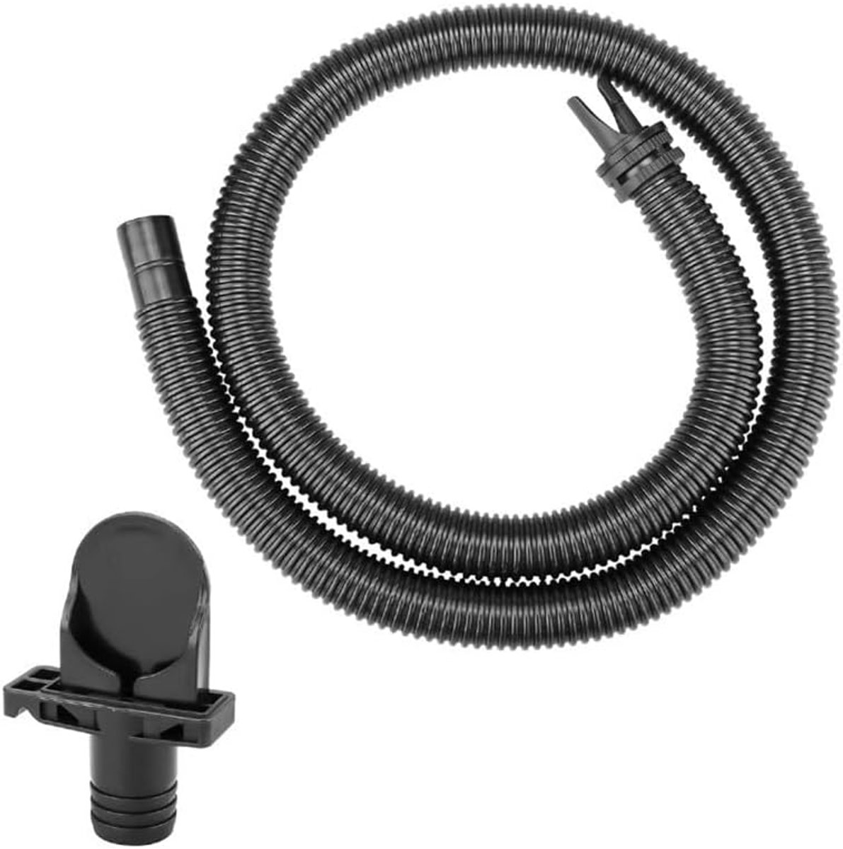Opblaas Slang Adapter - Spa Onderdeel - Bubbelbad Onderhoud - Lekvrije Twist-Lock - 20 x 20 x 5 cm - Zwart