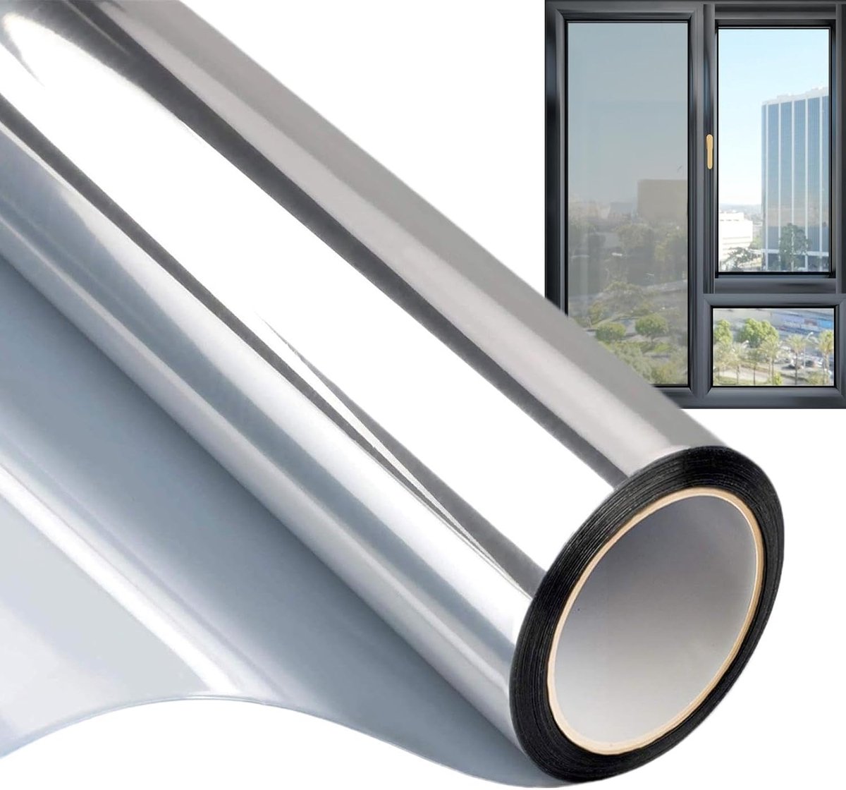 Raamfolie Zonwering - Privacyfolie Glas - Comfort Verhogend - Eenrichtings Privacy - 45x30