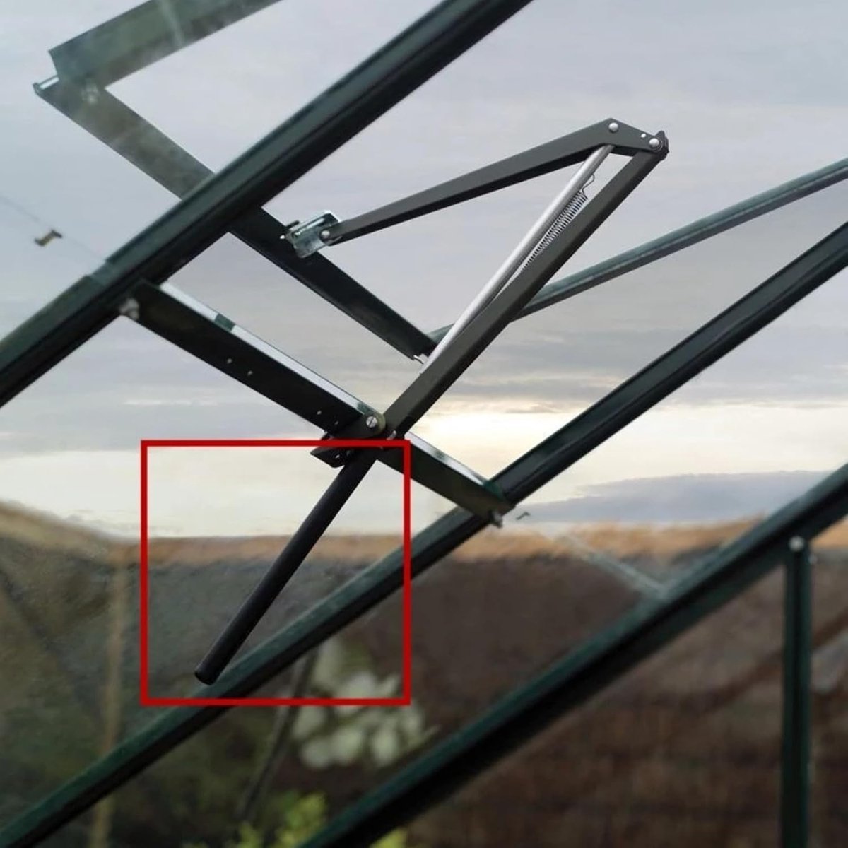 Automatische Raamopener - Kas Ventilator - Kas Temperatuur Regelen - Zonne-energie Aangedreven - 305 cm - Zilver