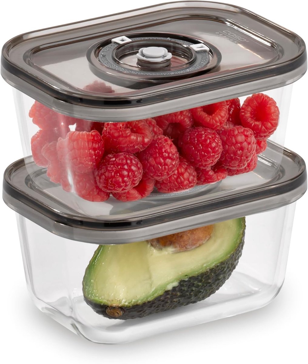 Vacuüm Vershoudcontainer Set - 2x 500ml Voor Vloeibare en Drukgevoelige Voedsel