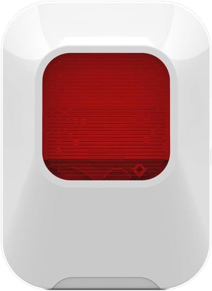 Binnensirene - Alarmversterker - Beveiliging Huis - Draadloze Koppeling - 90 Decibel - Rood