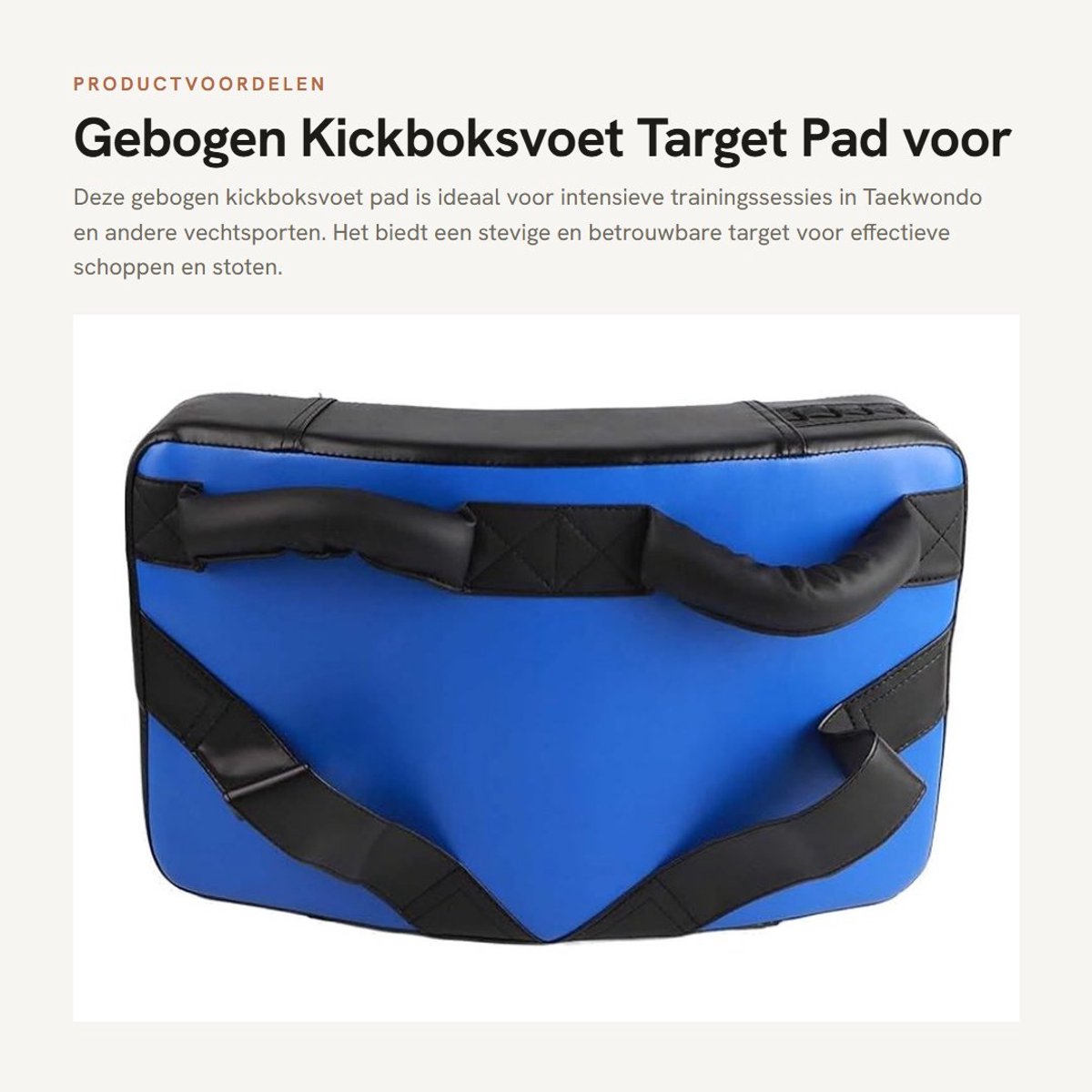 Dailygoods- Kickboks Pad Ergonomisch Ontwerp - Taekwondo Voetdoel - Schokabsorberend - EVA-Schuim - 46x30x8cm - Lichtgewicht 500g - Schopkussen