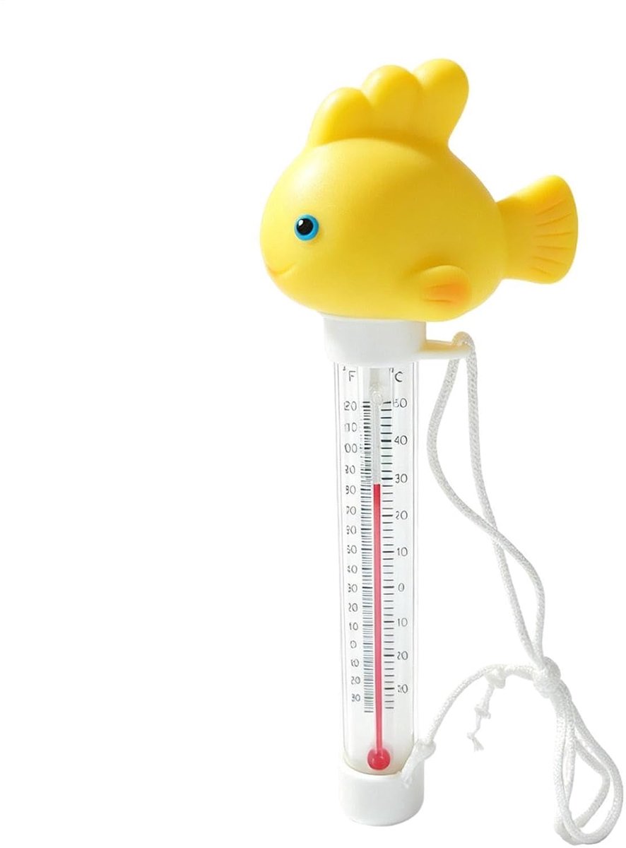 Zwembad Temperatuur Meetinstrument - Waterthermometer Bad - Water Temperatuur Meten - Drijvend Cartoon Ontwerp - 19 Centimeter Lengte - Veel vis
