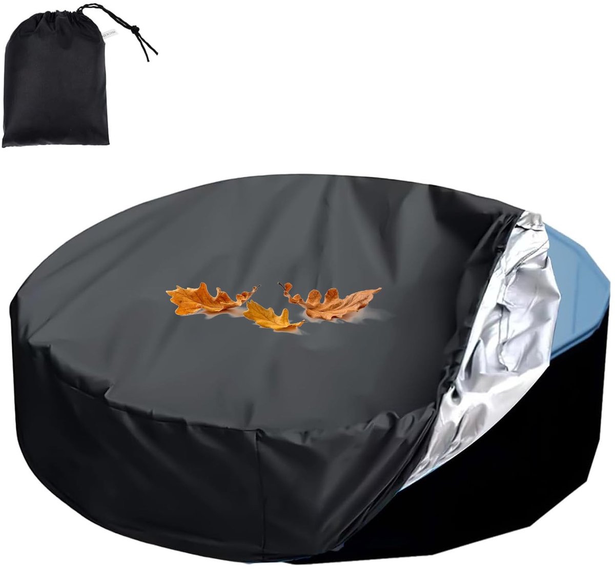 Dailygoods- Zwembadafdekking UV-bestendig - Ronde Afdekzeil - 305 cm - Winddicht Touw - Stofdicht - Bescherming tegen Vuil - Zwembadhoes