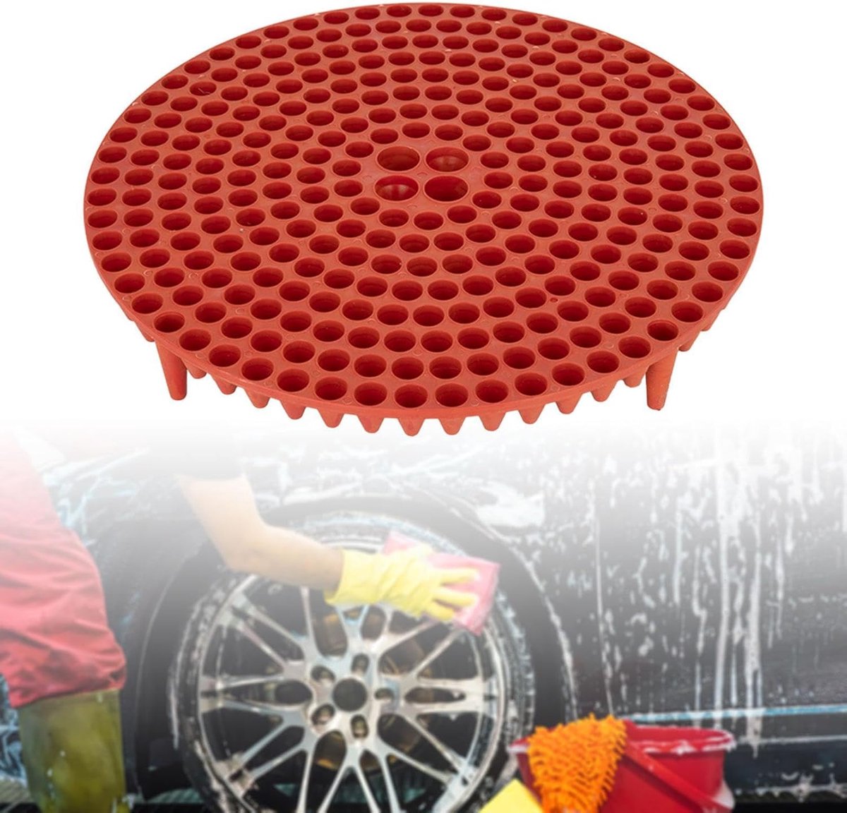 Inzetstuk Autowasemmer - Vuilfilter Emmer - Auto Reinigen - Innovatief Net Ontwerp - 26 cm - Zwart