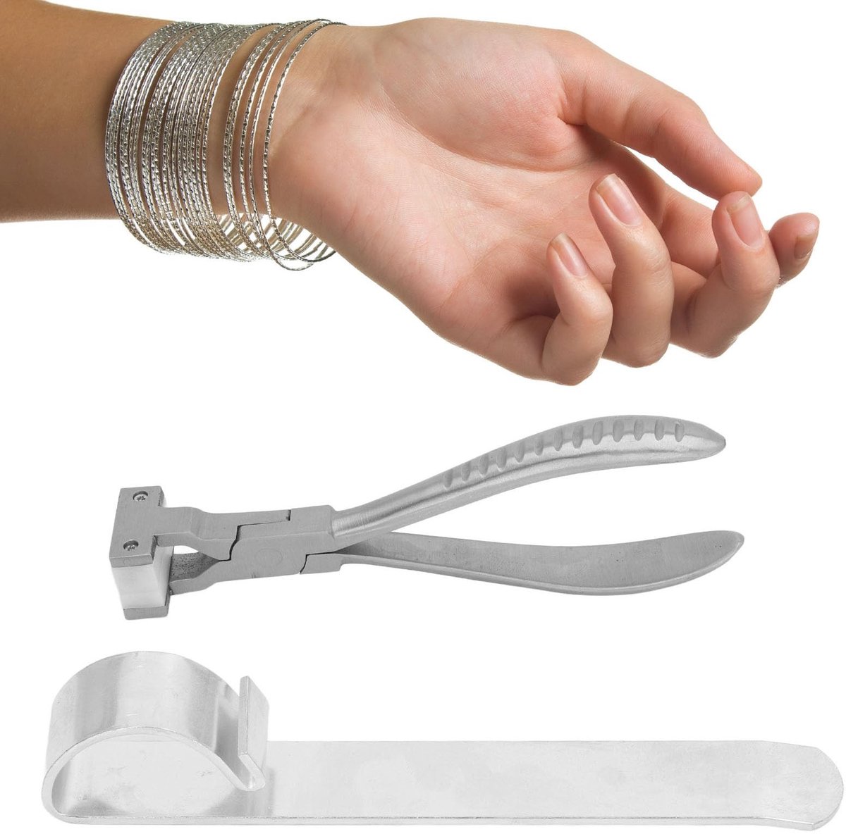 Dailygoods- Ringbender Nauwkeurige instelling 0-180 graden - Sieraden Tang - Roestvrij Stalen Gereedschap - Handmatige Buigschroef - Multifunctionele Armbandbuiger - Ideaal voor Doe-Het-Zelf Projecten