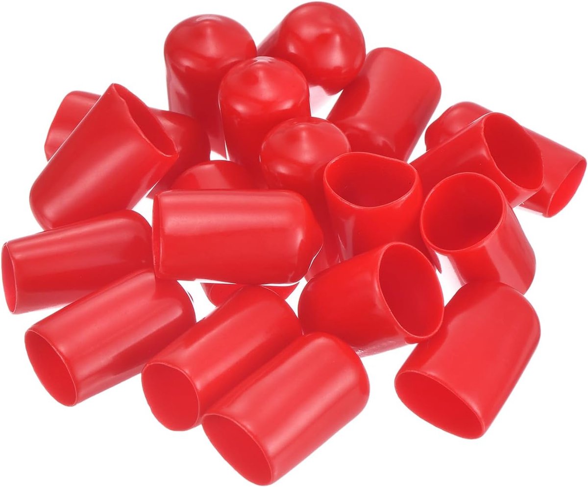 Rubber Eindkapjes - Beschermdoppen - Vloeren Beschermen - Flexibel Vinyl - 12.5 mm - Rood