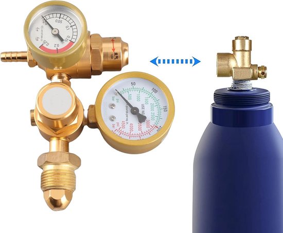 Gas Las Regulator - Argon CO2 Meter - Precisie Lassen - 4500psi Cilinder - 1/4in Uitlaat van Merkloos — afbeelding 2