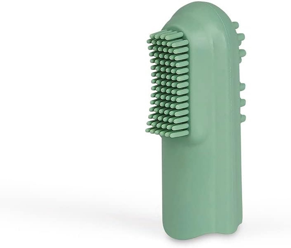 Vingertandenborstel - Tandvlees Massage - Baby Mondverzorging - Natuurlijk Rubber - 1 Stuk - Groen