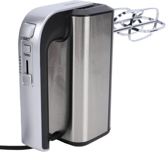Handmixer Elektrisch - Eierklopper Beslagmixer - Bakken Koken - Instelbare Snelheid - 135 x 8 x 195 cm - Zilver — afbeelding 4