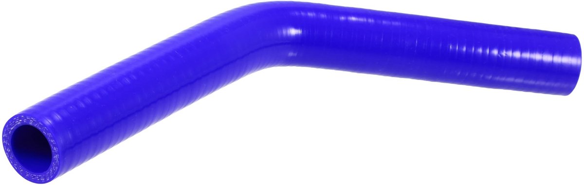 Dailygoods- Siliconen Slang 45 Graden Bocht - Universele Koppeling - Binnendiameter 22mm - Lengte 150mm - Blauw - Duurzaam Materiaal - Koelslang